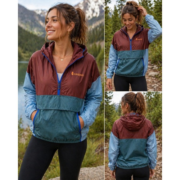 cotopaxi Jackets & Blazers - Cotopaxi Teca Windbreaker Jacket Womens M Hooded Colorblock Lightweight Pullover